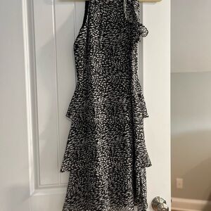 Ellen Tracy Black and White Pattern Dress